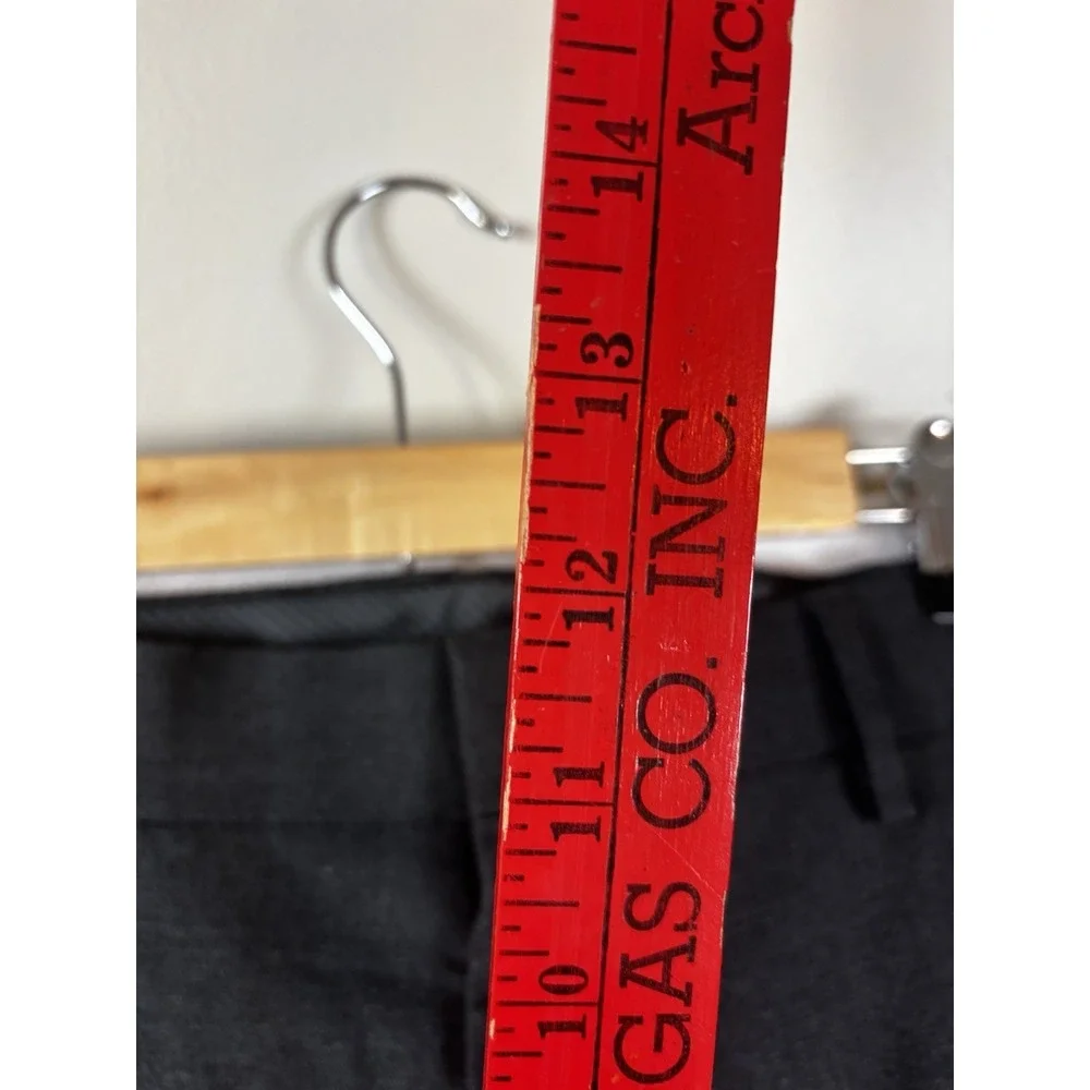 Kenneth Cole Reaction Dress Pants Mens 36x33 Charcoal Gray Straight‎ Leg Slacks